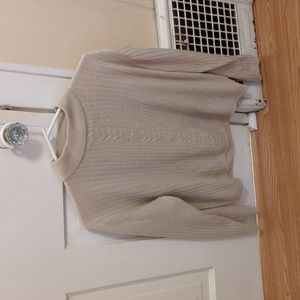 Cream Mock Neck Sweater